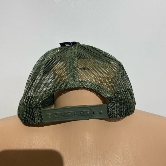 Mens snap back Green Caterpillar Trucker hat adjustable - Picture 4 of 9
